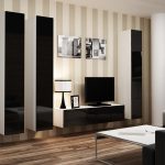 Cama TV stand VIGO 140 30/140/40 white/black gloss