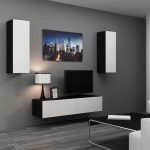 Cama TV stand VIGO 140 30/140/40 black/white gloss