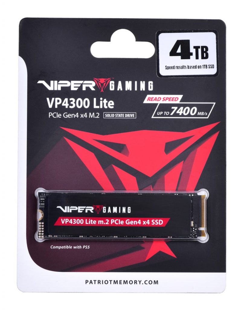 Patriot Memory VP4300 Lite M.2 4 TB PCI Express 4.0 NVMe (VP4300L4TBM28H)