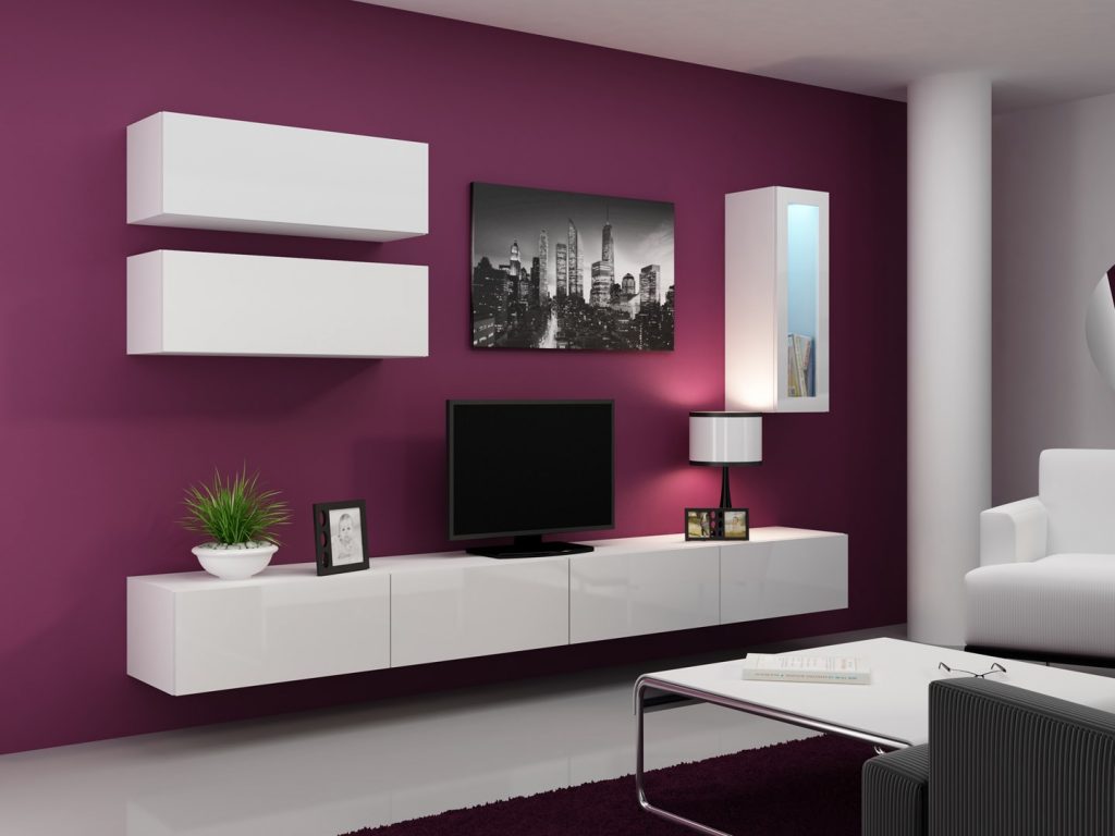 Cama TV stand VIGO 140 30/140/40 white/white gloss