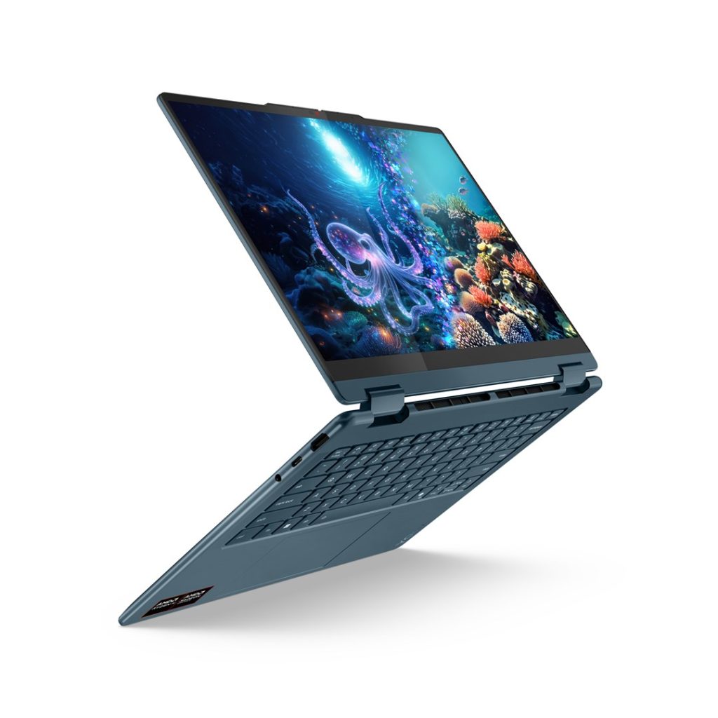 Lenovo Yoga 7 2-in-1 14AKP10 Copilot+ PC AMD Ryzen AI 5 340 Hybrid (2-in-1) 35.6 cm (14") Touchscreen WUXGA 16 GB LPDDR5-SDRAM 512 GB SSD Wi-Fi 7 (802.11be) Windows 11 Home Teal