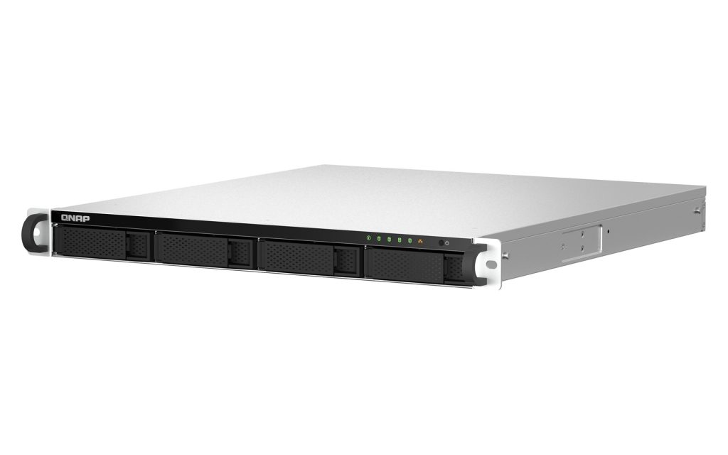 QNAP TS-464U NAS Rack (1U) Intel® Celeron® N5095 8 GB DDR4 0 TB QNAP Turbo System Aluminium, Black