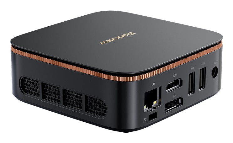 Blackview MP20 Mini PC with Ryzen 3 3300U, 8GB RAM, 256GB SSD, Windows 11 Pro, black