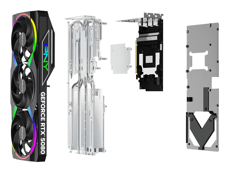 PNY GeForce RTX 5080 ARGB OC - 16 GB GDDR7 graphics card