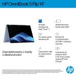 HP OmniBook 5 Flip 14-fp0004nw Intel Core 5 120U 2-in-1 Laptop 35.6 cm (14") 2K Touchscreen 16 GB LPDDR5 SDRAM 512 GB SSD Wi-Fi 6 (802.11ax) Windows 11 Home Blue